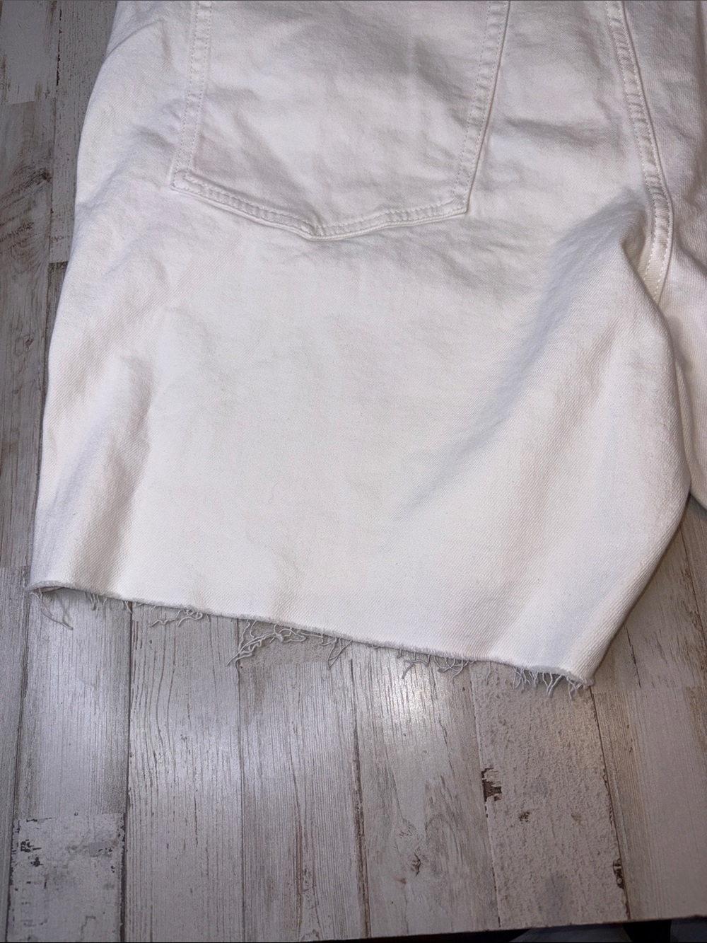 Old Navy High-rise O.G. Straight white denim shorts plus size 24 - Picture 12 of 14
